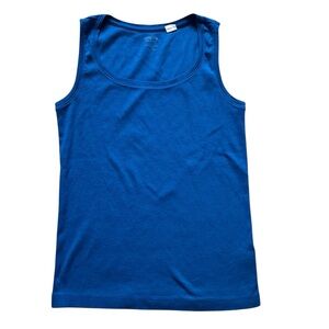 Chico's Cobalt Blue Ribbed Cotton Tank Top Medium